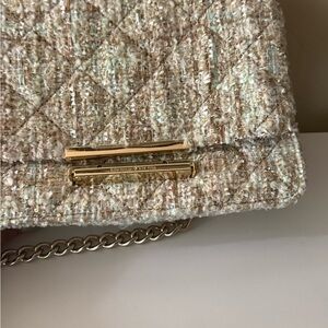 Kate Spade Cream and Tan Quilted Shoulder Bag